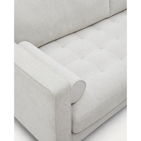 Pilkai smėlinės spalvos iš šenilinio audinio sofa 222 cm Debra – Kave Home-image-2
