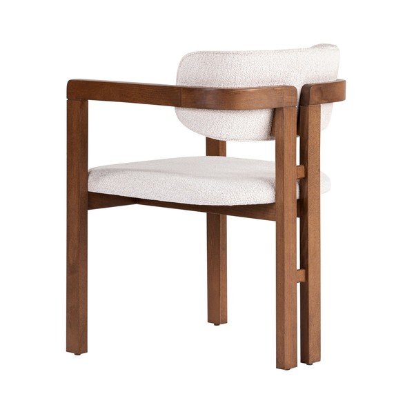 Baltos spalvos valgomojo kėdė su porankiais Toscana – Kalune Design-image-2