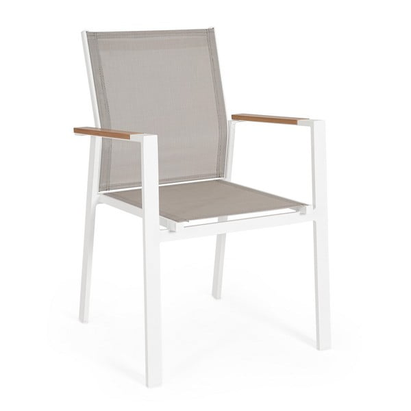 Baltos spalvos metalinė sodo kėdė Heta   – Bizzotto
