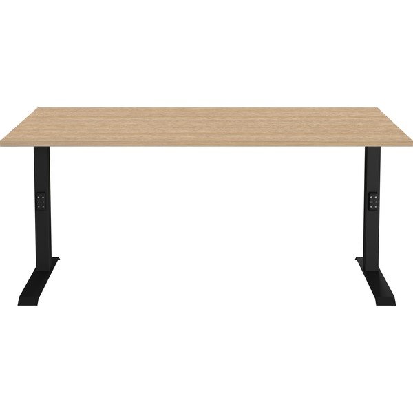 Reguliuojamas darbo stalas su ąžuolo dekoro stalviršiu 80x160 cm Lissabon – Germania-image-2