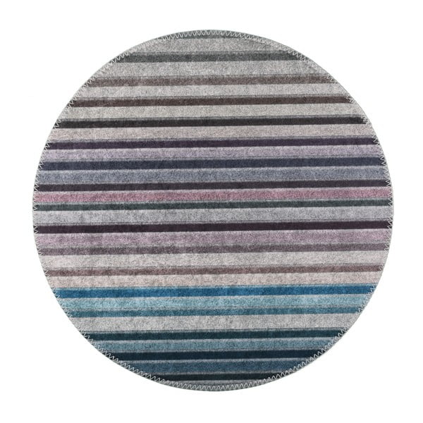 Skalbiamas apvalios formos kilimas mėlynos spalvos/pilkos spalvos ø 100 cm – Vitaus
