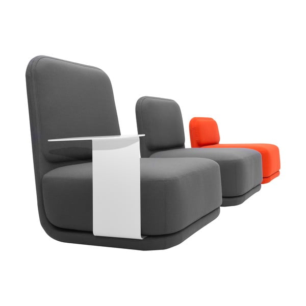 Oranžinė minkšta žema kėdė Softline Standby Low Chair-image-4
