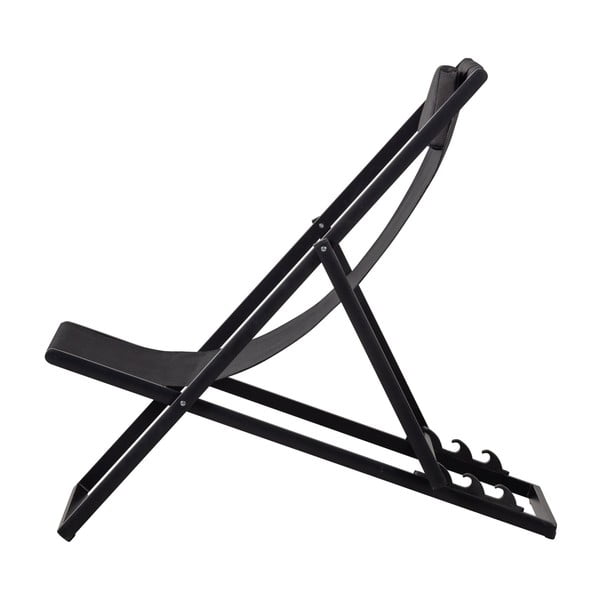 Metalinis sulankstomas sodo šezlongas juodos spalvos Esper – Exotan-image-4