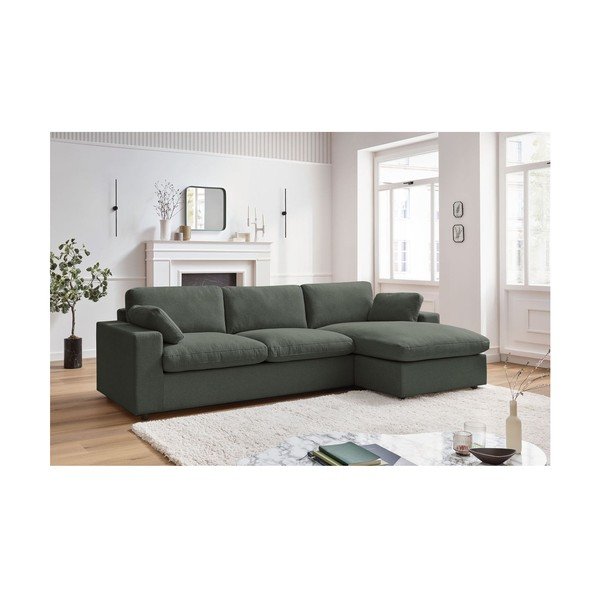 Žalios spalvos kampinė sofa Belair – Bobochic Paris-image-1