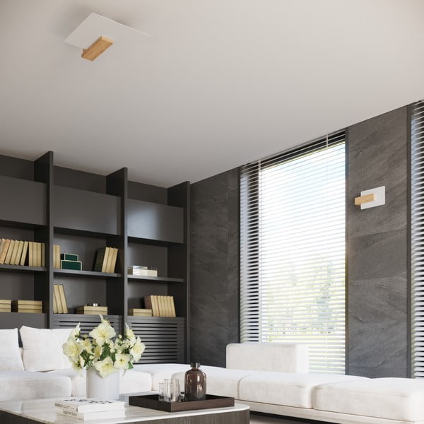 Lubinis šviestuvas natūralios spalvos 40x47.5 cm su stiklo gaubtu Parola – Sollux-image-1