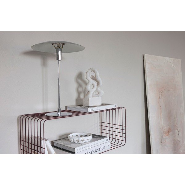 Bordo spalvos iš metalo kelių aukštų sieninė lentyna 70 cm Wire – Mette Ditmer Denmark-image-2