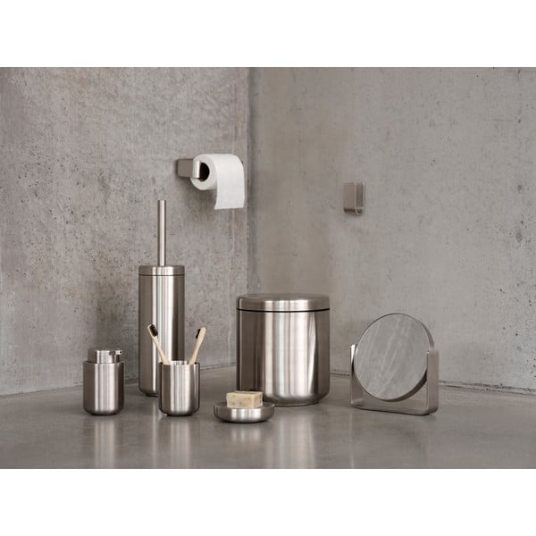 Matinės sidabrinės spalvos iš nerūdijančio plieno muilo dozatorius 250 ml Ume Steel – Zone-image-2