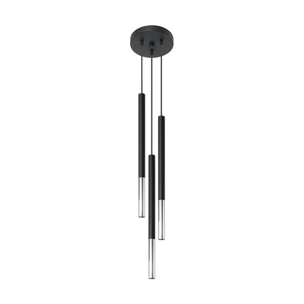 Juodos spalvos/sidabrinės spalvos iš metalo kabantis šviestuvas ø 20 cm Asarot – Sollux