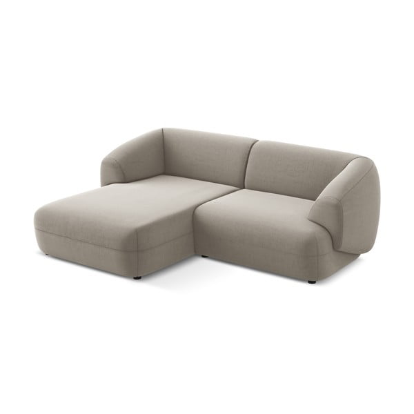 Smėlio spalvos iš velveto kampinė sofa (su kairiuoju kampu) Moana – Makamii-image-3