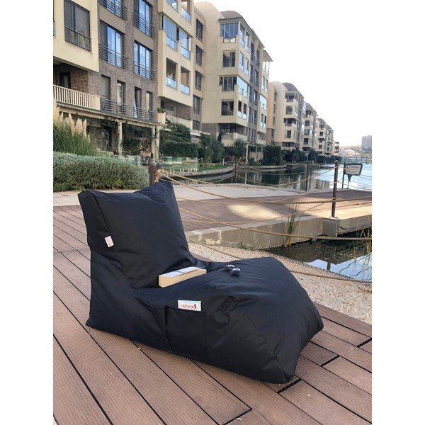 Sodo sėdmaišis juodos spalvos Daybed – Floriane Garden-image-2