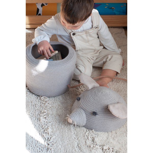 Iš tekstilės vaikiškas krepšys pilkos spalvos ø 25x30 cm Renata the Rat – Lorena Canals-image-3