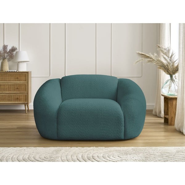 Iš boucle krėslas turkio spalvos Tina – Bobochic Paris-image-3