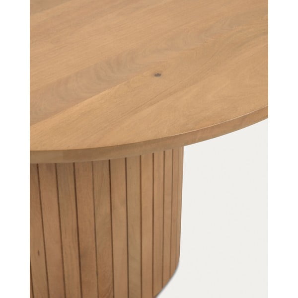 Iš mango masyvo apvalios formos valgomojo stalas natūralios spalvos ø 120 cm Licia – Kave Home-image-3