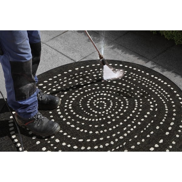 Juoda lauko kiliminė danga NORTHRUGS Bali, ø 200 cm-image-1