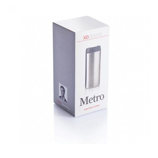 Sidabrinis termo puodelis XD Design Metro, 300 ml-image-1