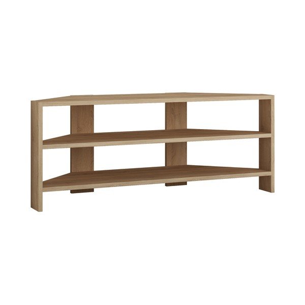 TV spintelė natūralios spalvos iš ąžuolo 114x45x36 cm Thales Corner – Kalune Design