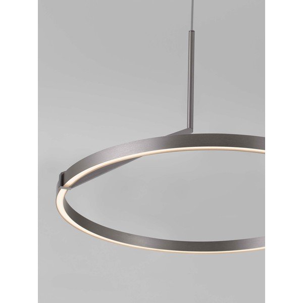 Sidabrinės spalvos iš aliuminio kabantis šviestuvas LED su pritemdymo funkcija ø 60 cm Tilia – Nova Luce-image-2