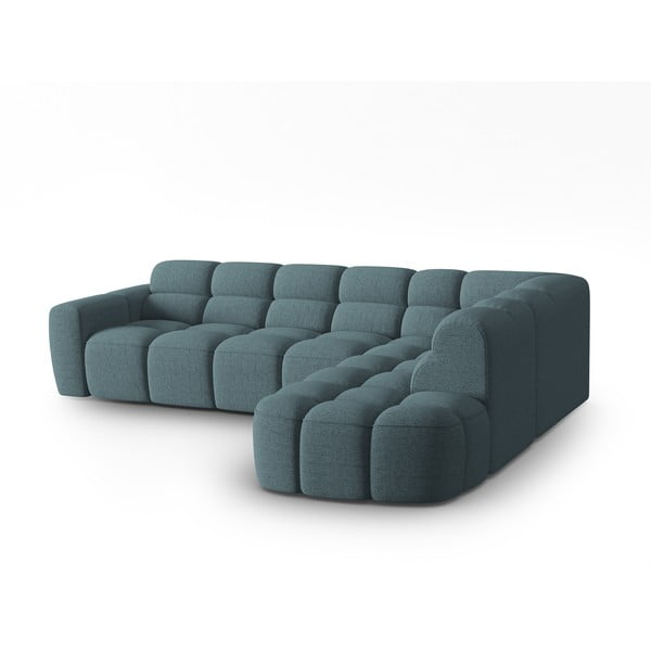 Kampinė sofa mėlynos spalvos Lisa – Micadoni Home-image-3