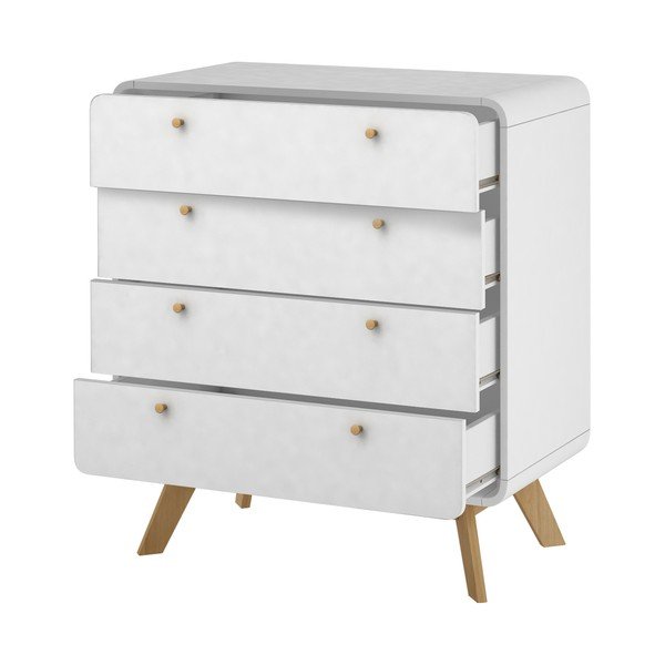 Aukšta šoninė spintelė baltos spalvos 80x88 cm Caitlin – Støraa-image-3