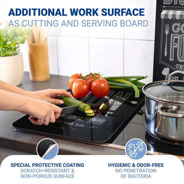 2 stiklinių dangčių rinkinys viryklei Wenko Bon Appetit, 52 x 30 cm-image-3