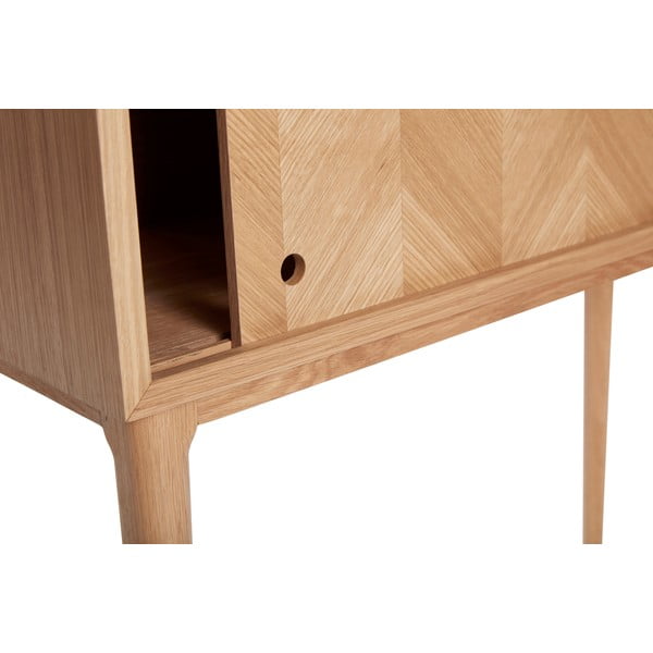 Ąžuolinė komoda Hübsch Herringbone, aukštis 90 cm-image-3