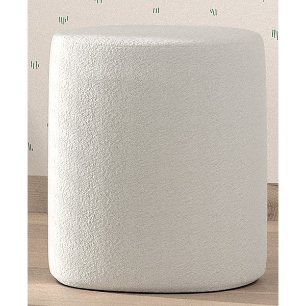 Vaikiškas pufas baltos spalvos iš boucle MOON – Vipack-image-1