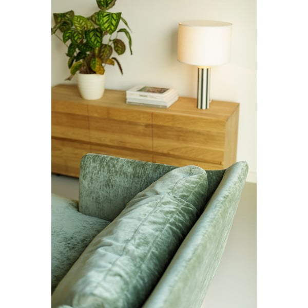 Šviesiai žalios spalvos iš velveto kampinė sofa (su kairiuoju kampu) Vera – Sits-image-1