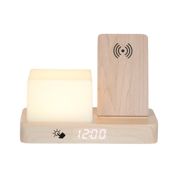 Su belaidžiu pakrovėju skaitmeninis/stalinis žadintuvas Retro LED Night Light – Karlsson