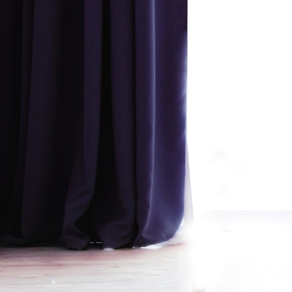 Tamsiai violetinė užuolaida DecoKing Pierre, 140 x 270 cm