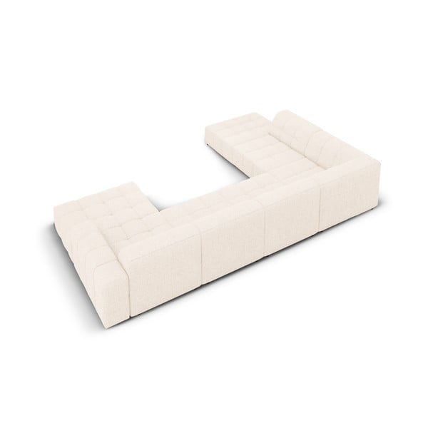 Kampinė sofa kreminės spalvos (su kairiuoju kampu/„U“ formos) Chicago – Cosmopolitan Design-image-4