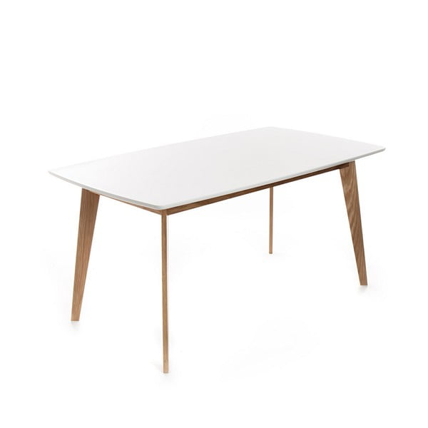 Valgomojo stalas su baltu stalviršiu 90x160 cm Kyra – Tomasucci