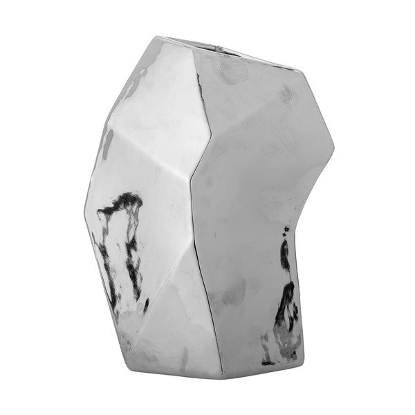Sidabrinės spalvos iš akmens masės vaza (aukštis 23 cm) Dimona – Bloomingville
