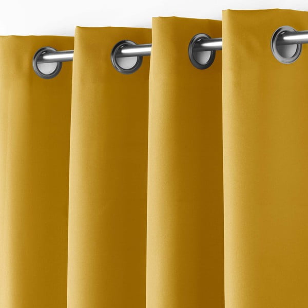 Užuolaida geltonos spalvos 140x180 cm Essentiel – douceur d'intérieur-image-1