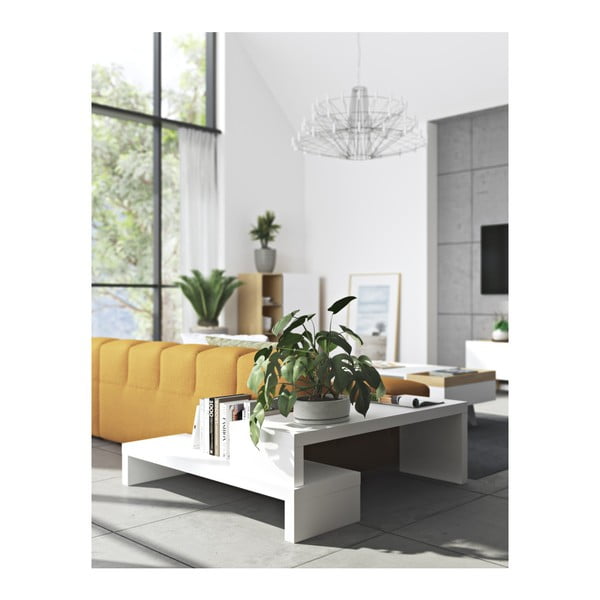 Baltas TV staliukas TemaHome Cliff Walnut-image-1