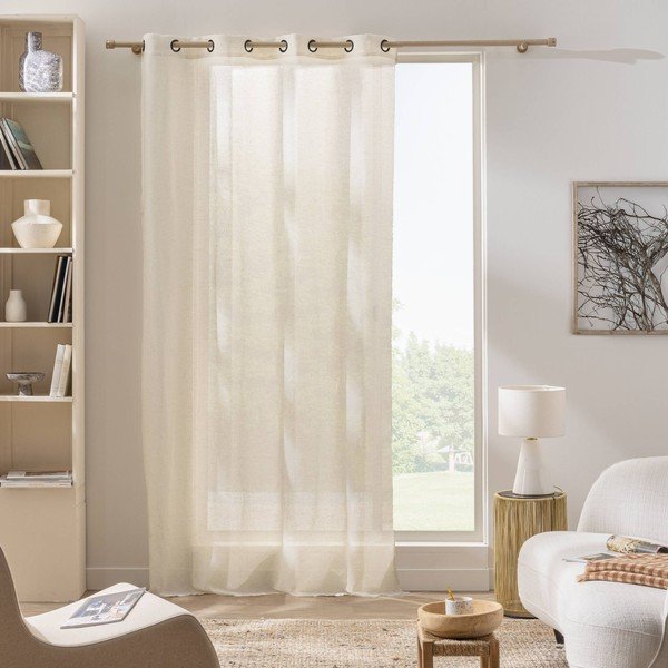 Kreminės spalvos užuolaida 140x280 cm Sanya – douceur d'intérieur-image-1