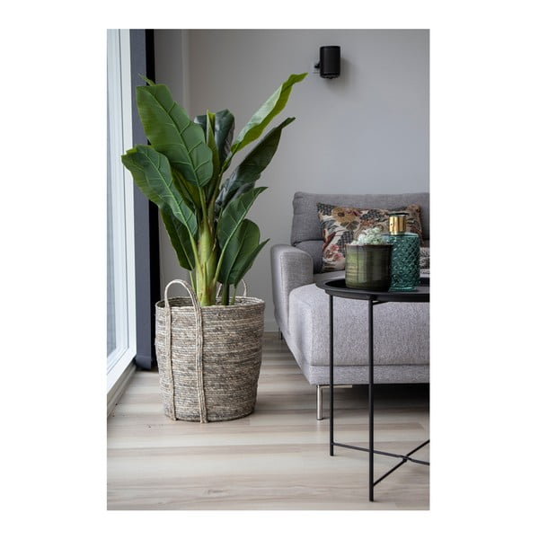 Pilkas krepšelis iš kukurūzų lapų House Nordic Udin-image-2