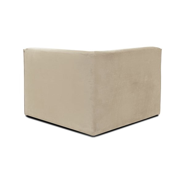 Smėlio spalvos kampinis aksominės sofos modulis Scandic Sting-image-3