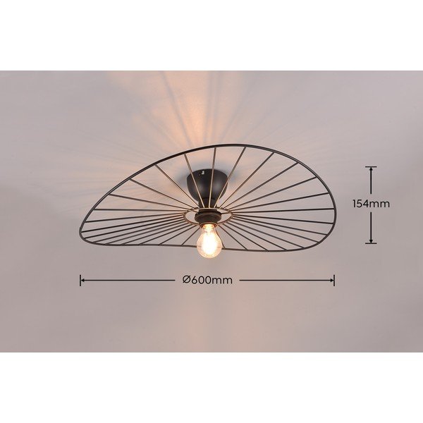 Lubinis šviestuvas matinės juodos spalvos ø 60 cm Chapeau – Reality-image-4