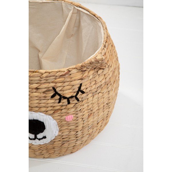 Natūralios spalvos iš vandens hiacinto vaikiškas krepšys ø 49x40 cm Lidi Cat Face – Premier Housewares-image-1