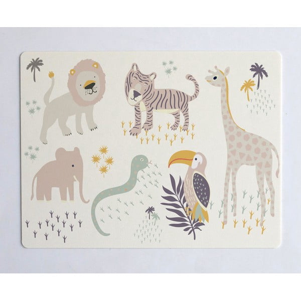 Smėlio spalvos kilimėlis stalui The Wild Hug Africa, 55 x 35 cm