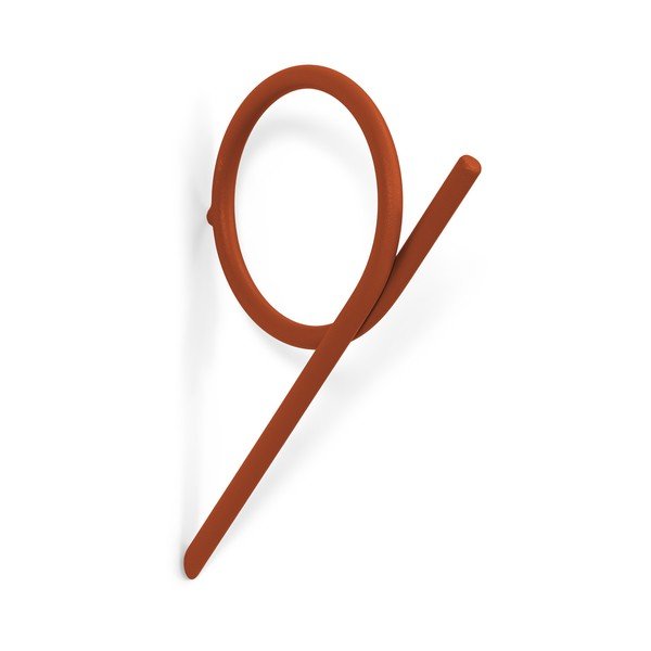 Sieninis terakotos spalvos iš plieno kablys Tuba M – Spinder Design