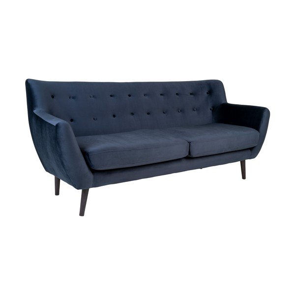 Tamsiai mėlyna aksominė sofa House Nordic Monte-image-1
