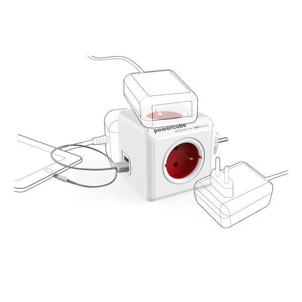 Kištukinis lizdas 12 cm PowerCube Original USB – Cubenest-image-2