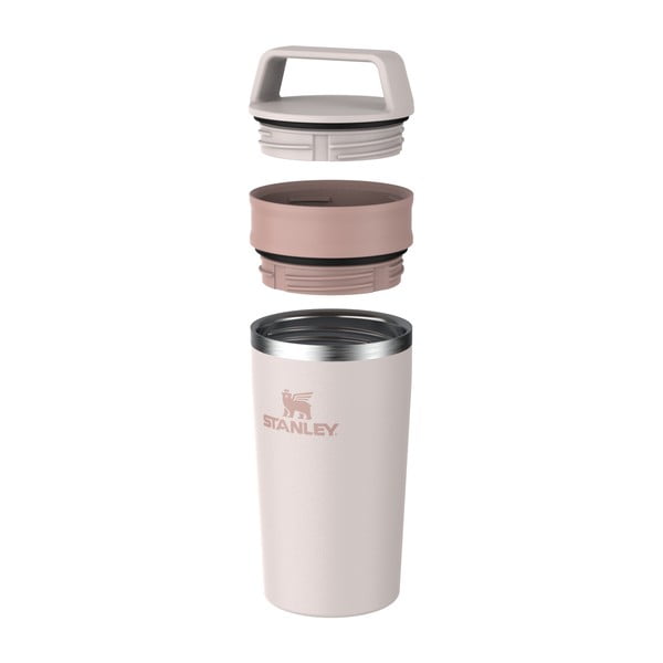 Šviesiai rožinės spalvos iš nerūdijančio plieno termo puodelis 350 ml Café-To-Go Rose Quartz – Stanley-image-3