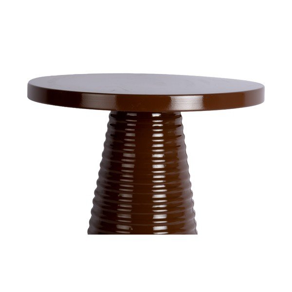 Iš metalo apvalios formos šoninis stalas ø 40 cm Catania Ribbed – Leitmotiv-image-2