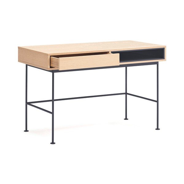 Rašomasis stalas su ąžuolo dekoro stalviršiu 60x120 cm Yoko – Teulat-image-2