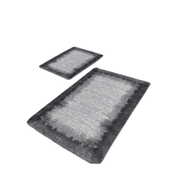 Vonios kilimėliai juodos spalvos/pilkos spalvos 2 vnt. 60x100 cm – Mila Home