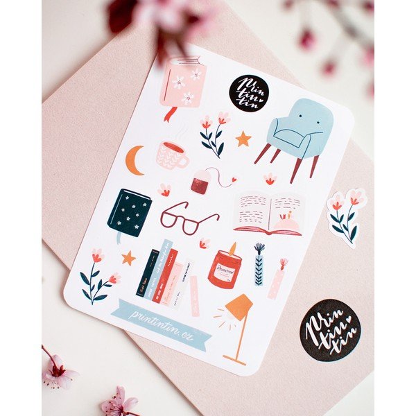 Viniliniai lipdukai Reading Printintin, 10,5 cm x 14,5 cm-image-1