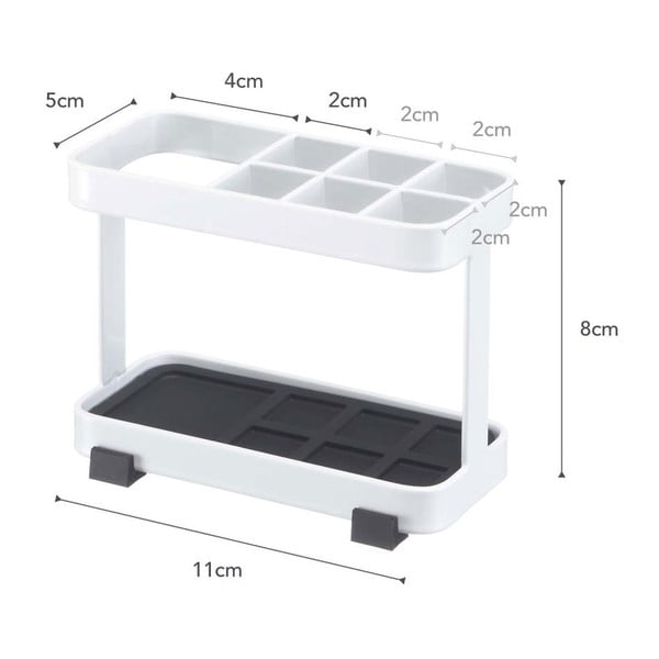 Baltas dantų šepetėlio ir dantų pastos laikiklis YAMAZAKI Tower-image-2