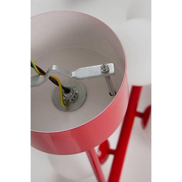 Raudonos spalvos/baltos spalvos lubinis šviestuvas iš opalinio stiklo 30x104 cm Ekman – Jotex-image-4